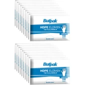 Burpak HDPE İş Temizlik Tek Kullanımlık Şeffaf Eldiven / Büyük Boy / 100 Adetlik 5 Paket - 2