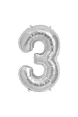 Folyo Balon Sayı 75cm Gümüş - 4