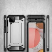 KNY Samsung Galaxy A12 Kılıf Çift Katmanlı Armour Case Rose Gold - 4