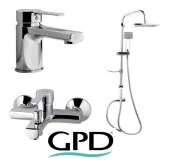 Gpd Solus 3 Parça Krom Armatür Musluk Batarya Banyo Seti MBB55-MLB55-DST19-3 - 1
