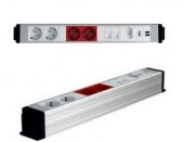 Avf Büro Tipi Aleminyum Priz Kasası 8 Modül BOŞ - 1