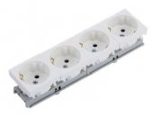 Ne-Ad 45x45 Dörtlü Topraklı Priz - 1