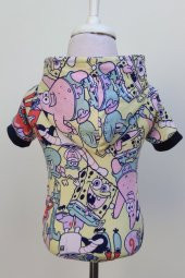 Pinkpati 400 Uzun Kol Desenli Kapşonlu Sweat - 2