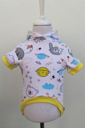 Pinkpati 400 Uzun Kol Desenli Kapşonlu Sweat - 6