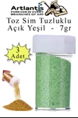 Açık Yeşil Toz Sim Tuzluklu 7 gr 3 Adet Renkli Toz Sim Epoksi Reçine Okul Etkinlik Dekarasyon Slime - 1