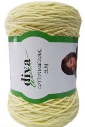 Diva Cotton Makrome Slim 1002 Soft Sarı - 1