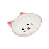 Melamin Mama Kabı Kedi Suratı Şeklinde Pembe 300Ml - 2