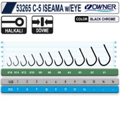 OWNER 53265 C-5 CARP ISEAMA w/EYE Sazan İğnesi - 2