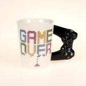 GAME OVER JOYSTİCK TASARIMLI BEYAZ KUPA - 1