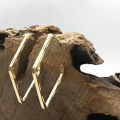 Gold Karo Küpe - 2