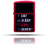 Eat Sleep Gym Repeat Kırmızı Benzinli Çakmak - 4