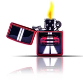 Ford Mustang Desenli Kırmızı Benzinli Çakmak thumbnail 5