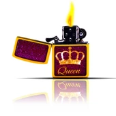Queen Sarı Benzinli Çakmak - 3