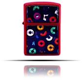 Renkli Plak Desenli Kırmızı Benzinli Çakmak thumbnail 3