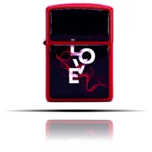 Love Basıkılı Kırmızı Benzinli Çakmak - 3