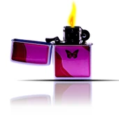 Kelebek Baskılı Beyaz Benzinli Çakmak thumbnail 5