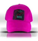Girl Boss Patron Fuşya Pembe Beyzbol Kadın Şapka - 1