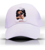 Beauty Girl Fileli Beyaz Beyzbol Kadın Şapka Trucker Cap - 1