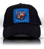 Retro Hot Road Master Fileli Siyah Beyzbol Şapka Unisex Trucker Cap - 1