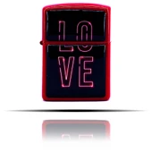 Love Basıkılı Kırmızı Benzinli Çakmak thumbnail 2