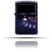 Poker Kart Desenli Siyah Benzinli Çakmak thumbnail 3