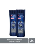 Clear Men 3 In 1 Şampuan & Duş Jeli Arındırıcı Kömür Saç Yüz Vücut Için 350 ml X2 thumbnail 7