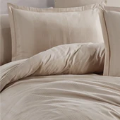 Clasy Ranforce Çift Kişilik Nevresim Takımı Unita Bej thumbnail 3