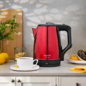 Schafer Hitze Paslanmaz Çelik Su Isıtıcı (Kettle)-Kırmızı - 1