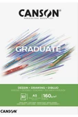 Canson Çizim Bloğu Graduate Dessın Beyaz 30 SY A5 160 GR - 1