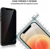 Apple iPhone 12 - 12 Pro Full-Screen Privacy Görünmez Mat  Hayalet Ekran Koruyucu Cam - 5