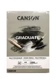 Canson Çizim Bloğu Graduate Mıx Medıa Gri 30 Sayfa A5 220 Gram - 1