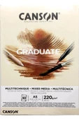 Canson Çizim Bloğu Graduate Mıx Medıa Natural 30 Yaprak A5 220 Gram - 1