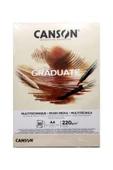 Canson Çizim Bloğu Graduate Mıx Medıa Natural 30 Yaprak A4 220 Gram - 1