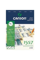 Canson 1557 Resim Ve Çizim Blok 180 GR A4 20 Yaprak Üstten Spiralli - 1