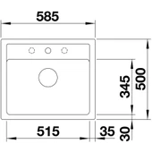 523334-Blanco Legra 6 Granit Eviye Beyaz - 3