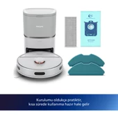 XU3110/02 HomeRun 3000 Serisi Islak Kuru Moplu İstasyonlu Robot Süpürge Beyaz - 5