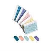 Daytona Mk-4 Kablosuz Ergonomik Apple Manyetik Tablet Kılıf Uyumlu Klavye Mouse Kiti(TürkçeQ Klavye) - Mavi thumbnail 4