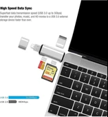 Daytona SDA-103 Type-c To Usb Flash Otg Veri Aktarım Sd Tak Çalıştır Kart Okuyucu Çevirici - 5