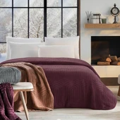 Özdilek Prestige Kalın Embos Çift Kişilik Battaniye (220x240)-Mürdüm Yeni Desen - 1