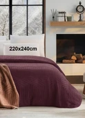 Özdilek Prestige Kalın Embos Çift Kişilik Battaniye (220x240)-Mürdüm Yeni Desen - 2