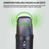 TriLine Profesyonel Kardioid RGB Oyuncu Stüdyo Kayıt Kablolu Podcast Mikrofonu - 6