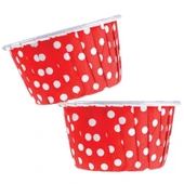 Pet Kapsül (50x39) Puantiyeli Kırmızı 25'Li - 3