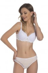 Akala Yarı Dantelli Kulaklı Dolgusuz Cup Kadın Sütyen Takım 3209 - 2