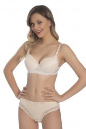 Akala Yarı Dantelli Kulaklı Dolgusuz Cup Kadın Sütyen Takım 3209 - 7