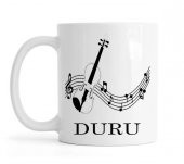 Kişiye Özel Keman Desenli Porselen Kupa - 1
