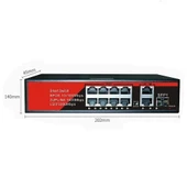 EZCOOL EZ-08PSF-SFP 8 PORT 8FE+2GE+1SFP GIGABIT POE SWITCH 120W - 1