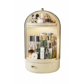 Piev House by House Glow Vitrin 360 Döner Standlı Çekmeceli Raflı Hazneli Makyaj Kozmetik Organizer - 7