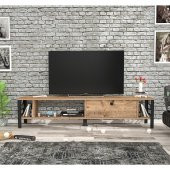 Woodn Love Defne 140 Cm Tv Ünitesi - Atlantik Çam / Siyah - 3
