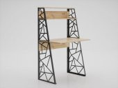 Woodn Love Odin Üçgen Metal Ayaklı Kitaplıklı Çalışma Masası - Atlantik Çam / Siyah - 5