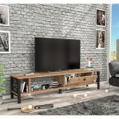 Woodn Love Defne 140 Cm Tv Ünitesi - Atlantik Çam / Siyah - 1